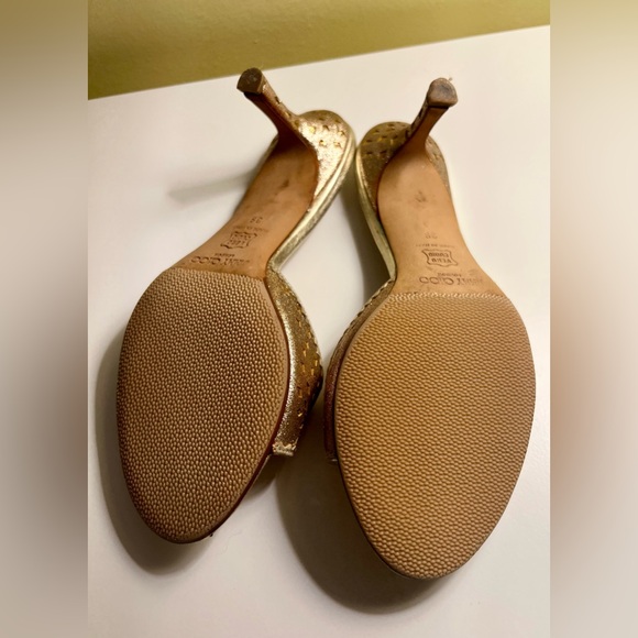 Jimmy Choo Size 39 Gold Kitten Heel Sandals - Picture 3 of 7